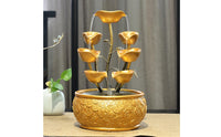 Feng Shui Wealth Water Feature Soothing Sounds Rockery Water Feature Built-in Chinese Design Money Tree Ornament for Living Room, Reception Desk