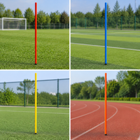 Spring Ground Marker Pole, Soccer Basketball Training Slalom Pole, Obstacle Training Pole with Spring Base