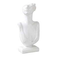Resin Jewelry Mannequin Bust Sculpted Jewelry Display Bust Stable Necklace Display Stand Half-Body for Boutique Owners, Jewelers, Vanity