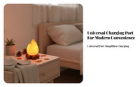 Touch Control Campfire Night Light Decorative Flame-Shaped Lamp Portable Log Base Lamp Cordless for Bedside