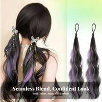 Colored Wavy Hair Accessory Adds Volume Wavy Curly Scrunchie Versatile Styling Hair Bun Extension for Women, Young Adults, Daily Wear, Festivals, Work