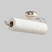 Cupboard and Boat Paper Dispenser with Suction Cup Roll Holder, Removable Space-Saving Towel for Kitchen, Stainless Steel Rack