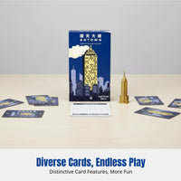 Pocket Series Urban Exploration Board Game, Tower Theme, Portable Card Game, Multiplayer Party
