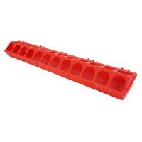 Rectangular Poultry Feeding Trough Easy-to-Clean Chicken Feeder Trough Spill-Resistant Feeders Waste-Reducing for Chickens, Farms