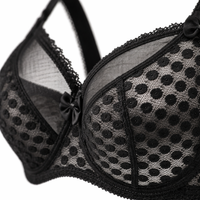 Bras for Women with Full Coverage Underwired Support and Minimizing Design, Breathable Nylon Mesh for Everyday Wear, Anti-Sagging Structure