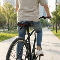 Bike Saddle with Spring Shock Absorbing Padded Bike Seat Bike Seat with Reflector Soft Wear-Resistant for Commuters