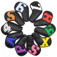 PU Golf Iron Head Cover Set (10 Pieces)