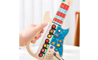 Electric Guitar Busy Board Printed Musical-Note Wooden Guitar Busy Board Fine Motor Skills