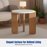 Round Coffee Table, Minimalist Japanese Style, Hardwood, Small Apartment, Living Room Corner