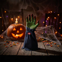 Spectral Hand Decoration Operated Moving Hand with Textile Foundation Spooky Animatronic Prop for Tabletop Displays, Halloween Parties