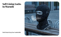 Thermal Fleece Balaclava Stretchy Fleece Lined Ski Face Cover Windproof Motorcycle Face Cover Universal Size Accommodates All