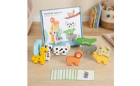Animal Balance Blocks Montessori Wooden Stacking Game for Preschoolers