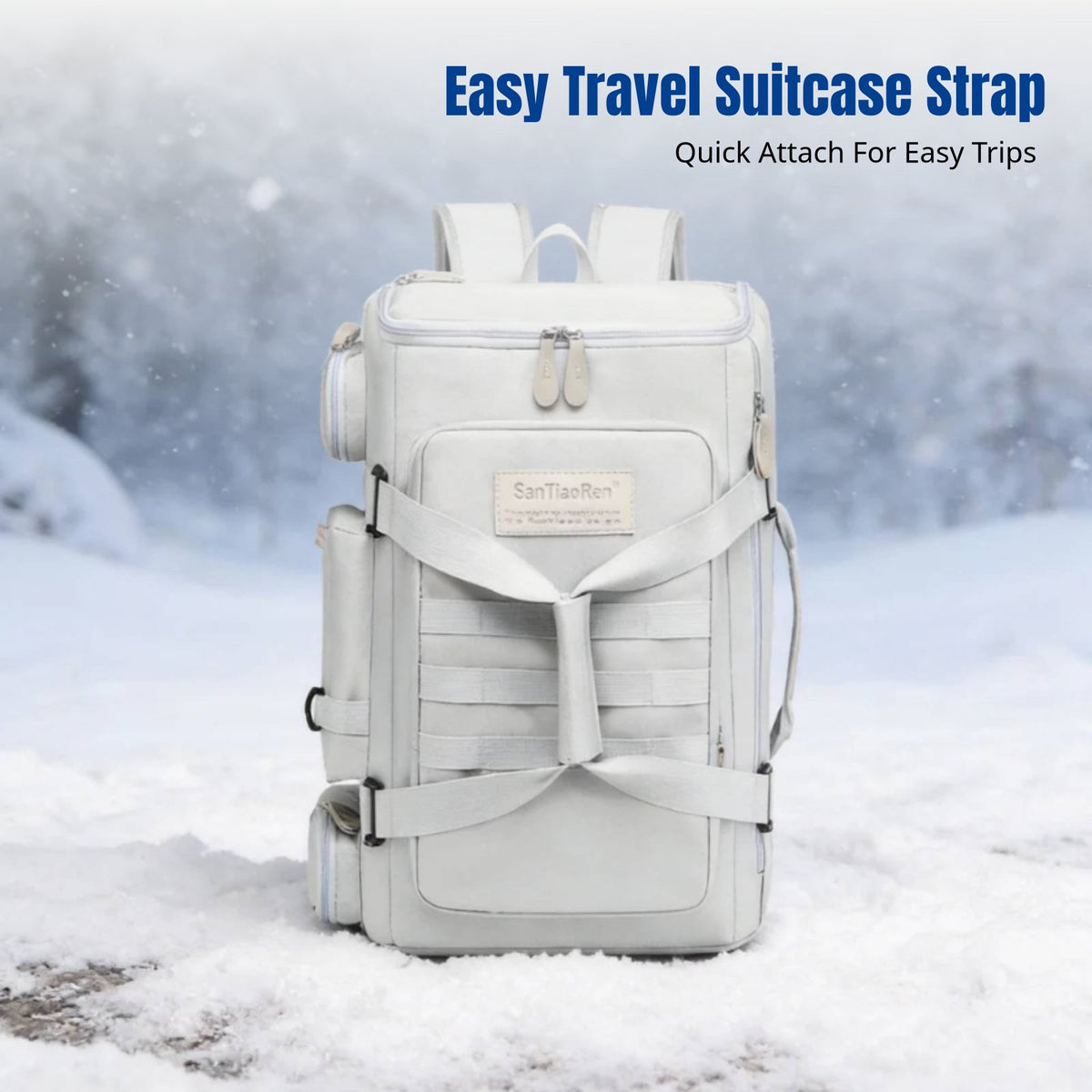 Men's Laptop Backpack, Large Capacity Nylon, Wet/Dry Separation, Multi-Functional, Full Opening, Branding Print