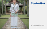 Traditional Dai Women's Dress, Thai Embroidery, High-End, Modern Design
