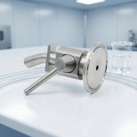 Sanitary Fermentation Sampling Part with Clamp Flange Polished Clamp-End Sampling Valve Compact Hardware Easy to Install for Homebrewers