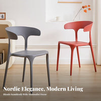 Nordic Inspired spiralBack Side Chair Minimalist Design Household Furniture Curved Backrest Indoor Seating Easy to Clean for Families, Homeowners, Dining Room, Kitchen, Home Office, Bedroom