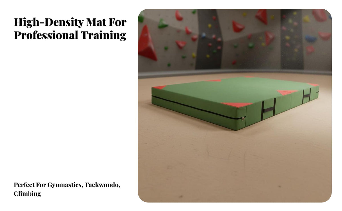 High Jump Landing Mat Impact Absorption Gymnastics Crash Mat Thickened Design Foldable Crash Pad for Gymnasts, Athletes, Climbing Gym, Dojo, Gymnasium