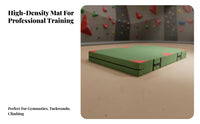 High Jump Landing Mat Impact Absorption Gymnastics Crash Mat Thickened Design Foldable Crash Pad for Gymnasts, Athletes, Climbing Gym, Dojo, Gymnasium