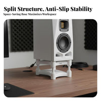 Desktop Speaker Decoupling Stand Reduces Resonance Vibration Sound-Dampening Speaker Base Improves Sound Clear Studio Speaker Stand