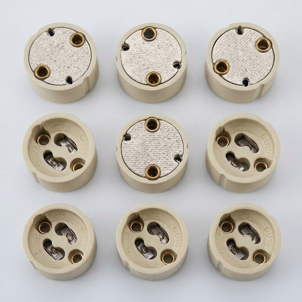 Bulb Holder for Bayonet Base with High Temperature Resistant Ceramic Base, Pack of 5 Self-locking Junctions for DIY Lighting, LED CFL Use