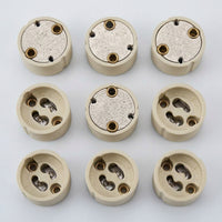 Bulb Holder for Bayonet Base with High Temperature Resistant Ceramic Base, Pack of 5 Self-locking Junctions for DIY Lighting, LED CFL Use