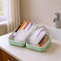 14 Pieces Travel Capsule Holder Organizer Waterproof Clear Capsule Holder Impact-Resistant   Bag