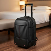 Vacuum Compression Backpack Business Style Rolling Vacuum Backpack USB Port for Men