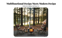 Heavy Duty Wood Combusting Heater High Heat Output Portable Firewood Heater Sturdy Construction Wood Combusting Fire Fireplace Stable Design for Homeowners, Fishermen, Camping, Rural Areas, Backyard, Fishing Trips