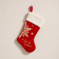 Christmas Stocking Embroidered Gold Stamping Candy Gift Bag Fireplace Hanging Decoration