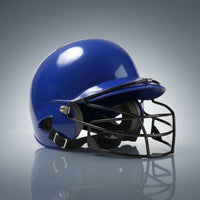 Baseball Helmet with Face Guard Glossy Batting Helmet with Facial Guard Rapid Delivery