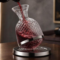Waterfall Vino Decanter Quick Aeration Vino Aerator Glacial Summit Decanter Easy To Clean Aerating Pourer Hand Blown