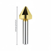 90 Degree Countersink Boring Tool Metal-Coated Deburring Chamfer Cutter Wear-Resistant Single Flute Countersink Bit for Machinists, Woodworkers