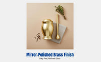 Brass Medicine Mortar and Pestle, Thickened Design for Home Use, Polished Interior, Multiple Specifications
