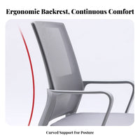 360-Degree Swivel Ergonomic Rolling Chair Adjustable Height Mesh Back Task Chair Support Office Furniture Long-Lasting Base for Students, Study Room, Bedroom