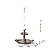 Hanging Bird Feeder Weather Resistant Two Tier Bird Feeder Easy to Fill for Garden, Patio, Balcony