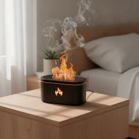 Compact Flame Aroma Dispenser Minimalist Flame Dispenser Decorative Tabletop Humidifier Realistic for Desk, Bedroom, Living Room