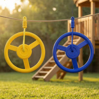 Hanging Steering Wheel Outdoor Steering Wheel with Rope Replacement Play Accessory for Kids, Children, Playground, Backyard, Obstacle Course
