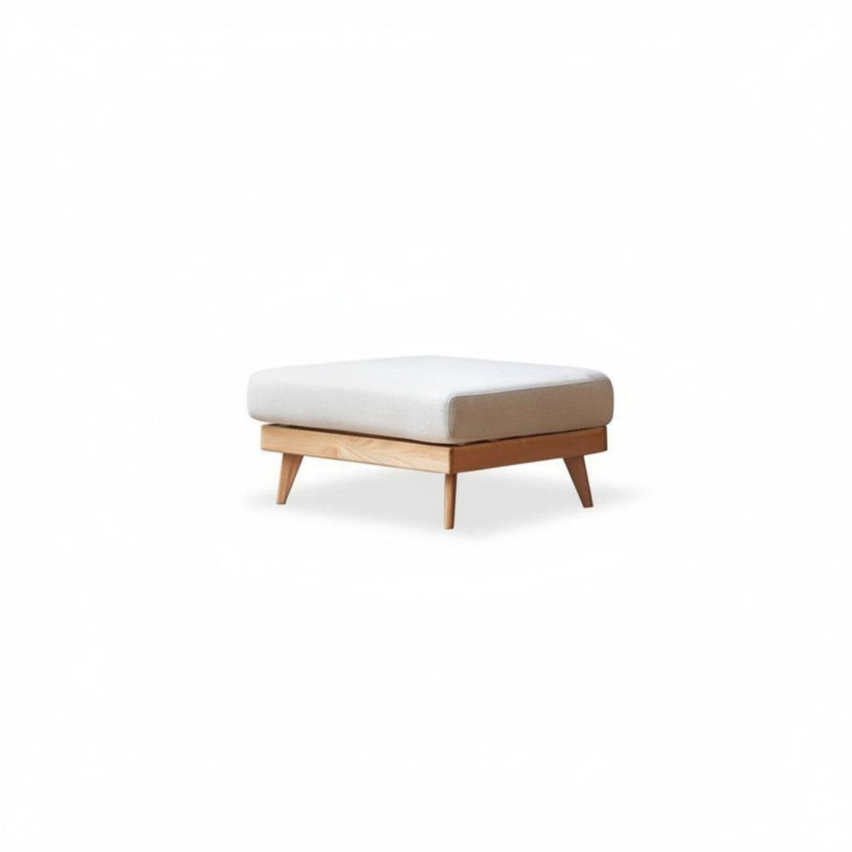 Minimalist Design Upholstered Wooden Footstool Space Saving paddinged Wood-Frame Stool Soft Seat Footrest long-lasting Construction for Apartment Dwellers, Homeowners, Living Room, Lounge Area, Entryway, Home Office