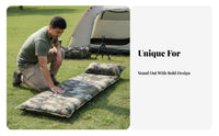 Moisture-Proof Self-Inflating Sleeping Pad Lightweight Sleeping Pad with Integrated Pillow Waterproof Inflatable Camping Mattress Portable for Backpackers, Travelers, Picnickers, Hiking, Travel, Tent