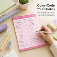 B5 Korean Style Color Block Lined Notebook for Students and Professionals, Thickened for Notes and Vocabulary