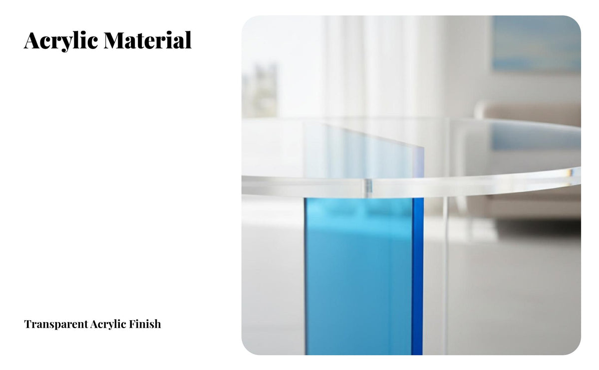 Nordic design aesthetic Transparent Wave Table Light Luxury Design Indoor Furniture Irregular Shape Household Furnishing Space-Saving for Homeowners, Interior Designers, Renters, Living Room, Bay opening Area, Small areas, Bedroom