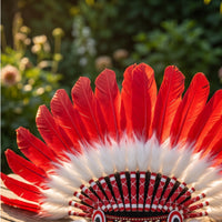 Feather Headdress Costume American Indian Style Headwear Dramatic Headband with Feathers for Cosplayers, Entertainers, Stage Performances, Photography