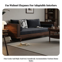 New Chinese design Three-Seater Wooden Sofa sturdy Wood Frame Upholstered Wooden Leg Couch Light Luxury Aesthetic Household Furniture Minimalist Design for Families, Homeowners, Apartment Dwellers, Living Room, Lounge Area, Bedroom, Office