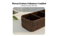 Imitation Rattan Weave container multi-purpose-use Desktop Container Built-in Handles