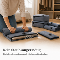 Vacuum Compression Bags for Clothes, Down Jackets, Travel Luggage - Hand Roll, No Pump Needed