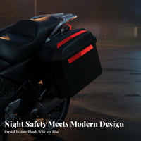 2 Pieces Motorcycle Side Box Reflector Strip Sturdy Construction Hard Bag Reflective Strip Self Hard Saddlebag Reflector for Road Travel