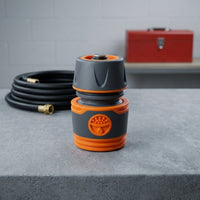 Garden Hose Quick Connector Easy Connect Quick Connector with Rubber Grip Hose Coupler Leak-Unobstructed Tight Secure Fit