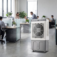 Evaporative Air Cooler with Wheels Industrial Evaporative Air Cooler Wheeled Mobile for Workshop, Factory