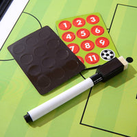 Field Layout Football Board Faux Leather Foldable Football Board Pen Loop Double-Sided Coaching Clipboard for Coaches