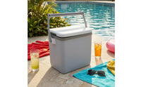 Portable Cooler Top Carry Handle Insulated Container Rectangular Portable Cooler for Picnic, Travel